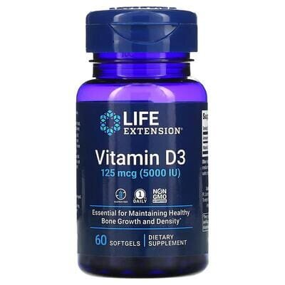 Вітамін Д3 Life Extension Vitamin D3 5000 МО капсули по 125 мкг №60