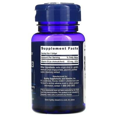 Вітамін Д3 Life Extension Vitamin D3 5000 МО капсули по 125 мкг №60
