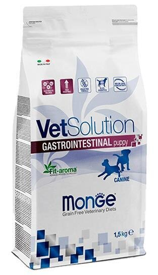 Корм сухий беззерновий Monge Dog VetSolution Gastrointestinal Canine для цуценят усіх порід при проблемах зі шлунково-кишковим трактом, 1,5 кг