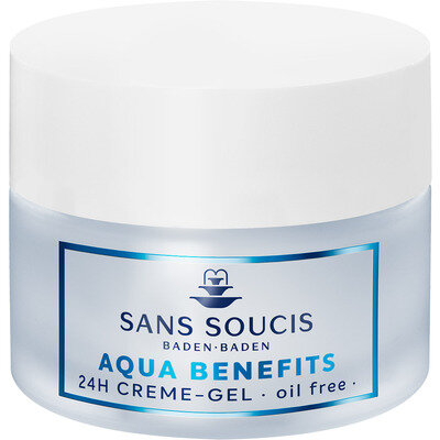 Крем-гель Sans Soucis Aqua Benefits 24h зволоження для нормальної, комбінованої шкіри, 50 мл