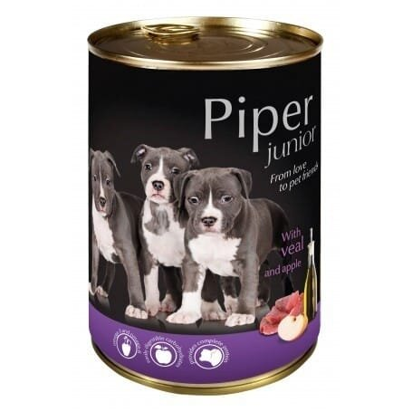 Конверва для цуценят Dolina Noteci Piper Junior з телятиною та яблуком, 400 г