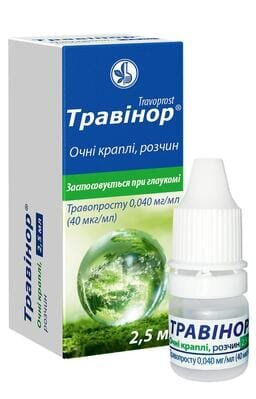 Травінор краплі оч., р-н 0.04 мг/мл по 2.5 мл у флак.-крап. поліпроп.