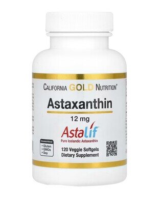 Астаксантин California Gold Nutrition Astaxanthin 12 мг веганські капсули №120