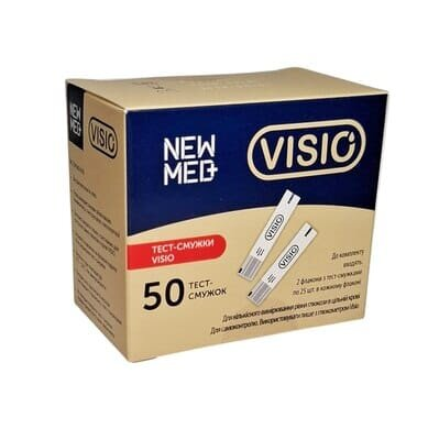 Тест-смужки NewMed Visio для глюкометра, 50 штук