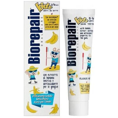 Зубна паста Biorepair Kids Milk Teeth Веселе мишеня, зі смаком банану, 50 мл