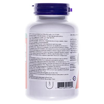 Магній цитрат NOW Magnesium Citrate вег. капсули №120