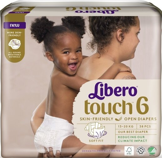 Підгузки Libero Touch розмір 6, 13-20 кг, 38 шт