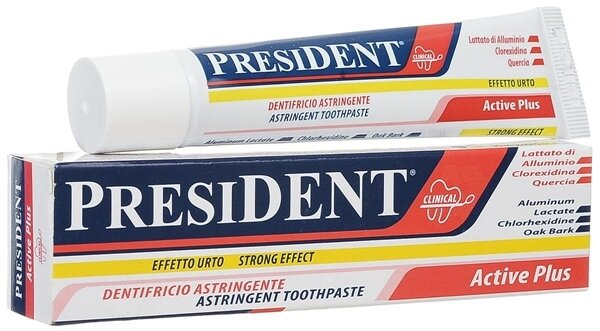 Зубна паста President Clinical Active Plus від кровоточивості ясен, 30 мл