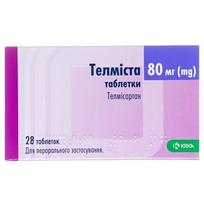 Телміста таблетки по 80 мг №28 (7х4)