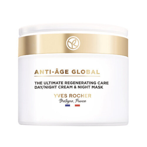 Крем-маска для обличчя Yves Rocher Anti-Age Global для корекції знак вікових змін, 75 мл