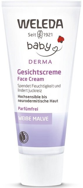 Крем дитячий для обличчя Weleda Baby Derma Weisse Malve Алтей для гіперчутливої шкіри, 50 мл