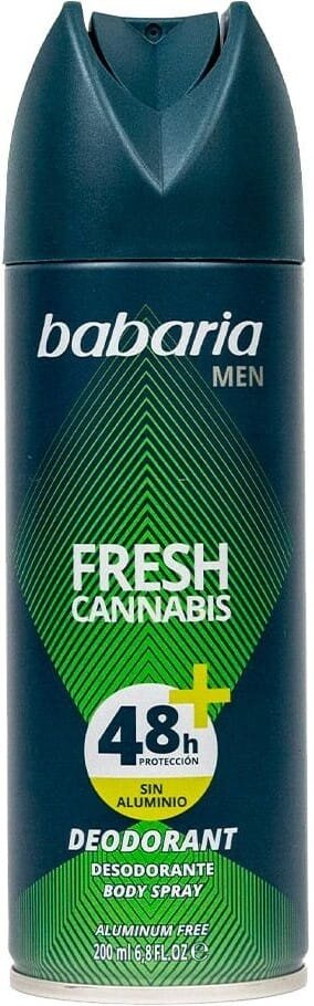 Дезодорант спрей Babaria Men Fresh Cannabis 48h для чоловіків, 200 мл