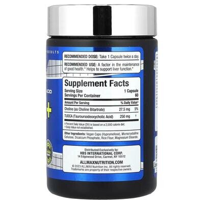 Тауроурзодезоксихолієва кислота AllMax Nutrition TUDCA+, 60 капсул