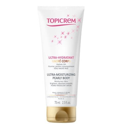 Крем для тіла Topicrem Ultra-Moisturizing Pearly Body ультра зволожуючий з перлинним ефектом, 75 мл