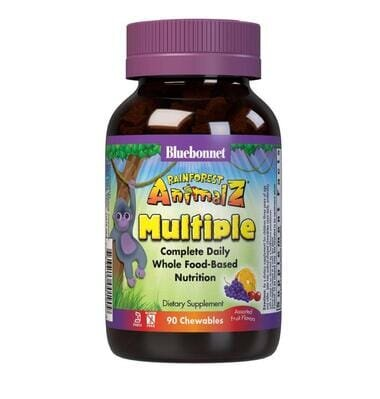 Мультивітаміни для дітей Bluebonnet Nutrition Rainforest Animalz Multiple, смак фруктів, 90 жувальних цукерок