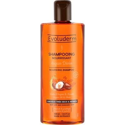 Шампунь Evoluderm для сухого та пошкодженого волосся живильний з аргановою олією, 400 мл