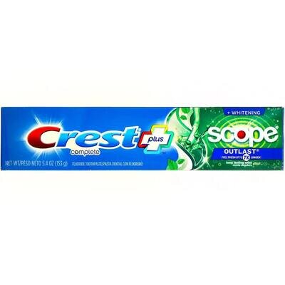 Зубна паста Crest Plus Scope Complete + Whitening, 153 г