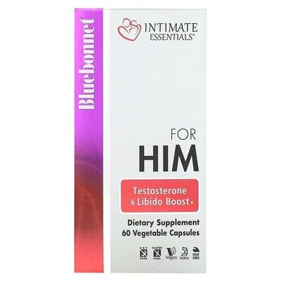 Комплекс для чоловіків Bluebonnet Nutrition Intimate Essentials for Him Testosterone Libido Boost, 60 рослинних капсул