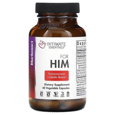Комплекс для чоловіків Bluebonnet Nutrition Intimate Essentials for Him Testosterone Libido Boost, 60 рослинних капсул