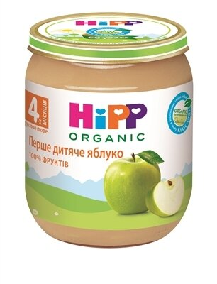 Пюре фруктове HiPP Organic Перше дитяче яблуко, 125 г