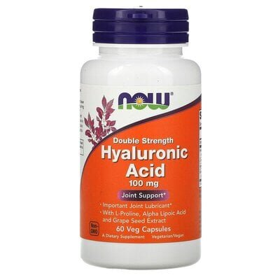 Гіалуронова кислота NOW Hyaluronic Acid 100 мг вег. капсули №60