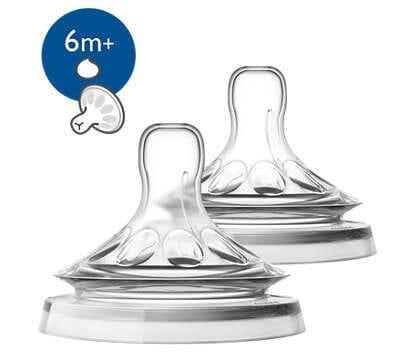 Соска силіконова Philips Avent Natural SCF046/27, для густої їжі, від 6 місяців, 2 шт