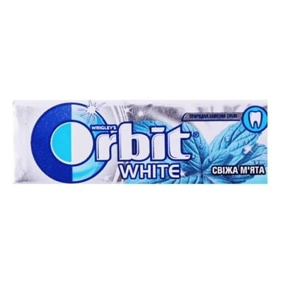 Жувальна гумка Orbit White без цукру Свіжа м'ята, 14 г