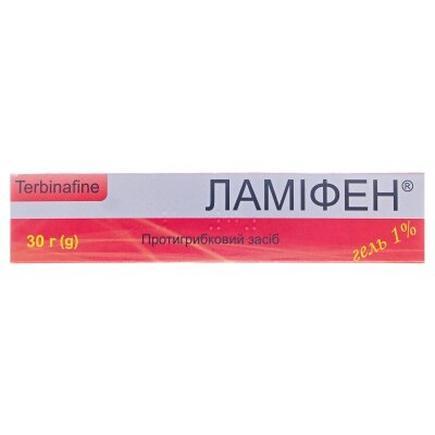 Ламіфен гель 1 % по 30 г у тубах