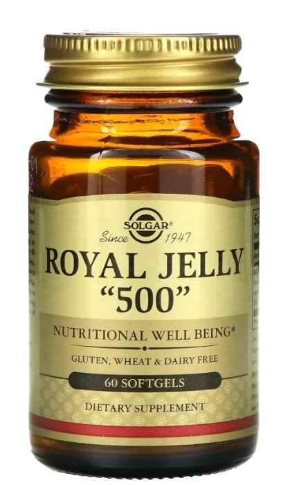 Маточне молочко Solgar Royal Jelly 500 мг м'які капсули №60