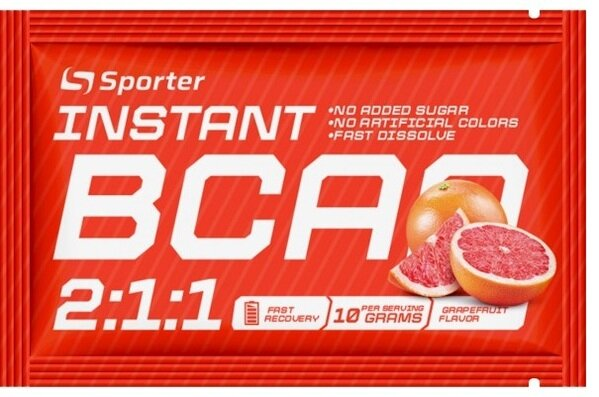 Амінокислоти Sporter BCAA 2:1:1 Instant грейпфрут, 10 г