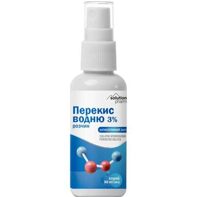 Перекис водню Solution Pharm розчин-спрей 3% по 50 мл у флак.