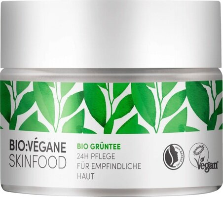 Крем для обличчя Bio:Vegane Органічний Зелений Чай догляд 24 години для чутливої шкіри, 50 мл