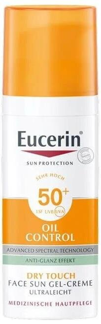 Гель-крем сонцезахисний для обличчя Eucerin Sun SPF50+ Oil Control з матуючим ефектом (69767), 50 мл