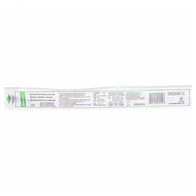 Катетер урологічний Medicare Nelaton Catheter female типу Нелатон жіночий, 14 Fr, зелений, 1 штука