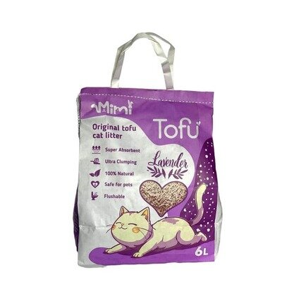 Наповнювач для котячого туалету Mimi Cat Tofu соєвий з ароматом лаванди, 6 л