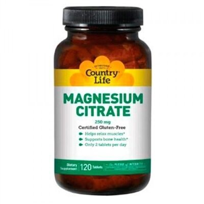 Магній цитрат Country Life Magnesium Citrate 250 мг, 120 таблеток