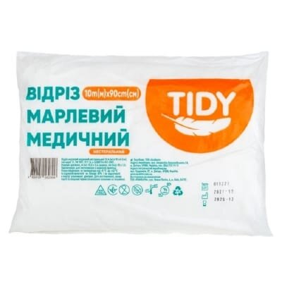 Відріз марлевий нестерильний Tidy медичний, 10 м х 90 см