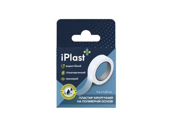 Пластир медичний iPlast хірургічний на полімерній основі, 1,25 см х 5 м, 1 штука