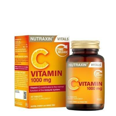 Вітамін С Nutraxin Vitamin C 1000 мг, 30 таблеток