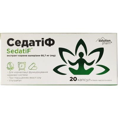 Сідатіф Solution Pharm капсули желатинові №20