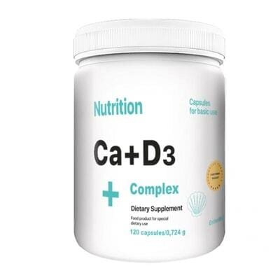 Мінерально-вітамінний комплекс AB PRO EntherMeal Ca+D3 Complex, 120 капсул