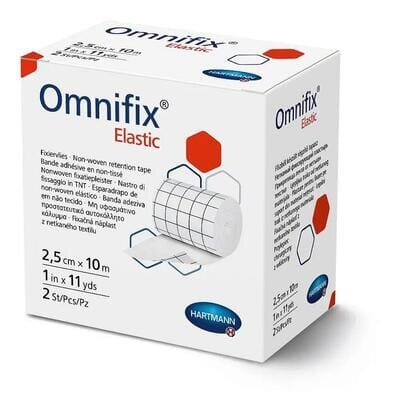 Пластир медичний Omnifix Elastic на еластичній нетканій основі 2,5 см х 10 м, 2 штуки