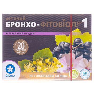 Фіточай Фітовіол №1 Бронхо по 1.5 г №20 в філ.-пак.
