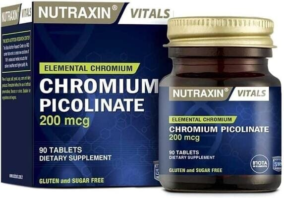 Хрому Піколінат Nutraxin Chromium Picolinate 200 мкг, 90 таблеток