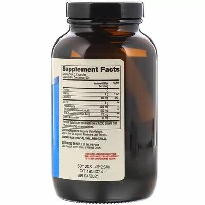 Масло криля арктичного Dr. Mercola Antarctic Krill Oil, 180 капсул