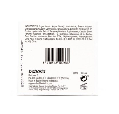 Крем для обличчя Babaria Retinol з ретинолом, 50 мл