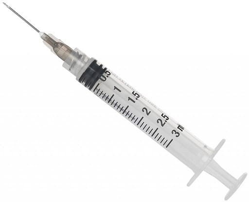 Шприц 3 мл 2В 3-компонентний з голкою 23G (0,6 х 32 мм), 1 штука