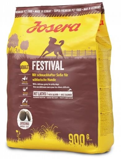 Корм сухий для собак Josera Dog Festival з лососем і рисом, безглютенова рецептура, 900 г