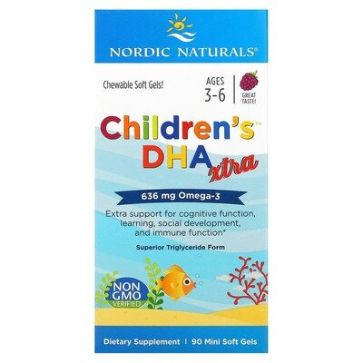Риб'ячий жир для дітей Nordic Naturals Children's DHA Xtra, ягідний смак, міні-капсули №90