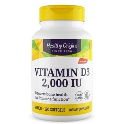 Вітамін D3 в олії МСТ Healthy Origins Vitamin D3 in MCT Oil 2000 МО, 120 гелевих капсул
